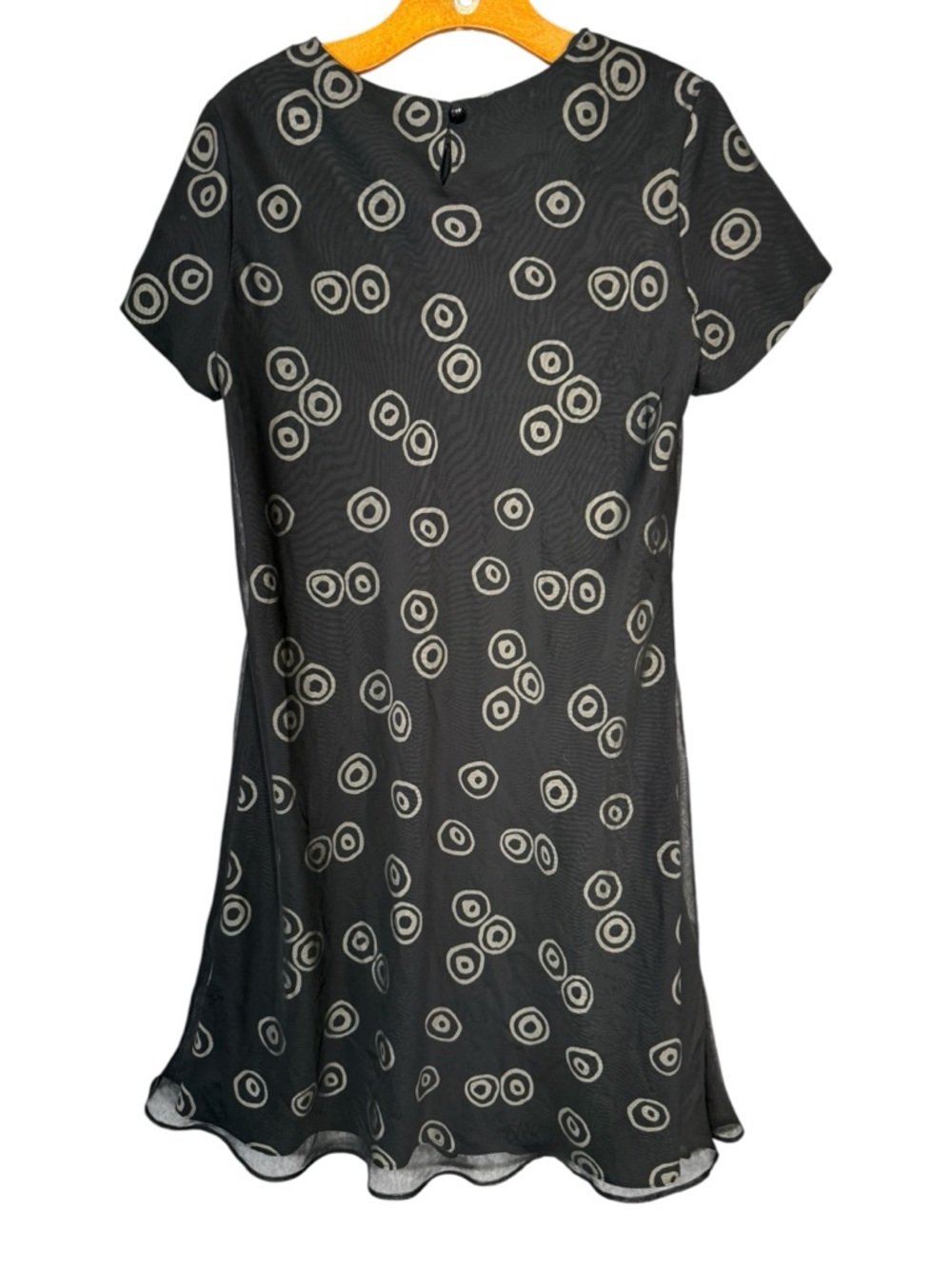Vintage Nu-Mode Black White Dress L - Picture 2 of 6